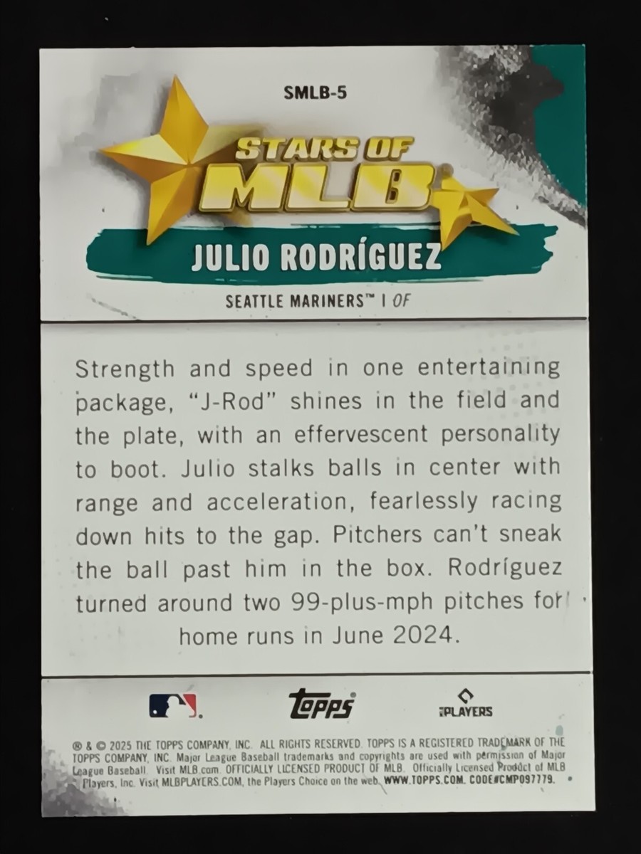 美品】Julio Rodriguez_オンカードサイン_マリナーズ Julio Rodriguez