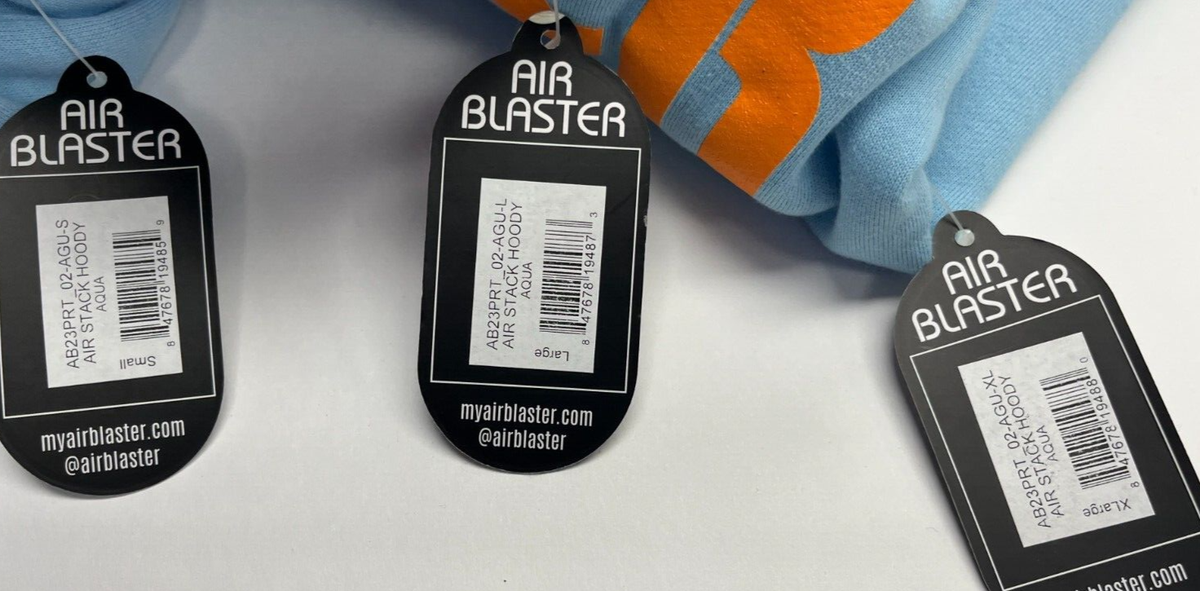 $70 Airblaster Air Stack Hoodie Sweatshirt NWT Sz S,L,XL Aqua