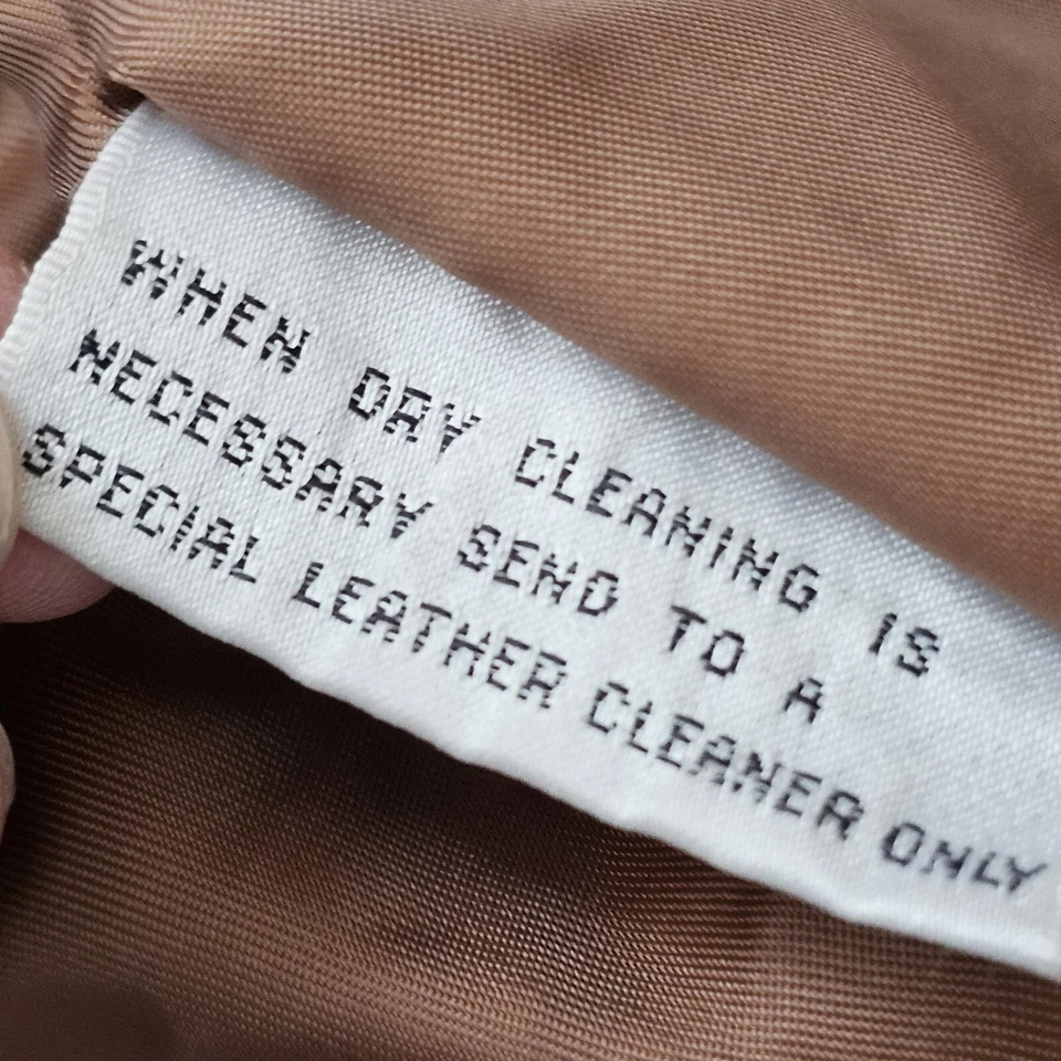 Chaqueta de bombardero de cuero marrón envejecido Charles Klein para hombre talla XL? Corea Foto 3 de 4