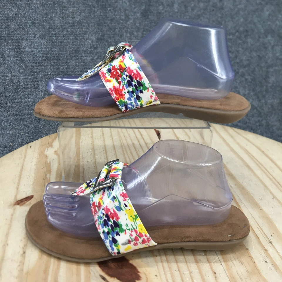 Sandalias Aerosoles Mujer 8.5 M Savvy Estampado Floral Sin Cordones Tanga Planas Multicolor Foto 2 de 4