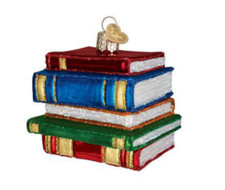 Old World Christmas - Stack of Books Ornament - 32112