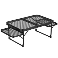 Heavy Duty Camping Table Outdoor Picnic Aluminum Alloy Grill Stand Desk Portable