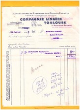 TOULOUSE (31) USINE de LINGERIE pour DAMES "COMPAGNIE LINGERE / CTL" en 1939