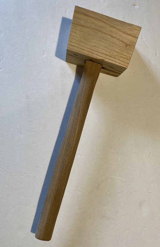 Handmade Ash And Elm Woodworking Mallet For Chisel And Joinery
