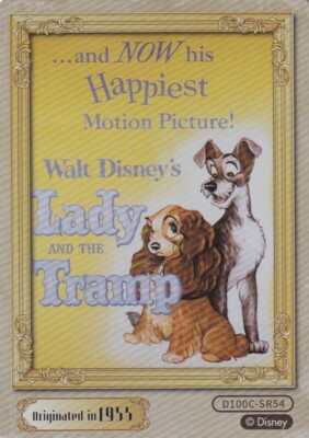 2023 Disney 100 Carnival Series Card Fun Base #D100C-SR54 Lady and The Tramp