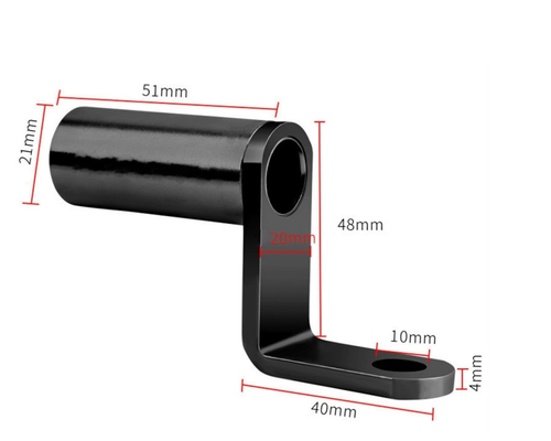 Motorcycle Accessory Mount Extender-Black - Imagen 2 de 5