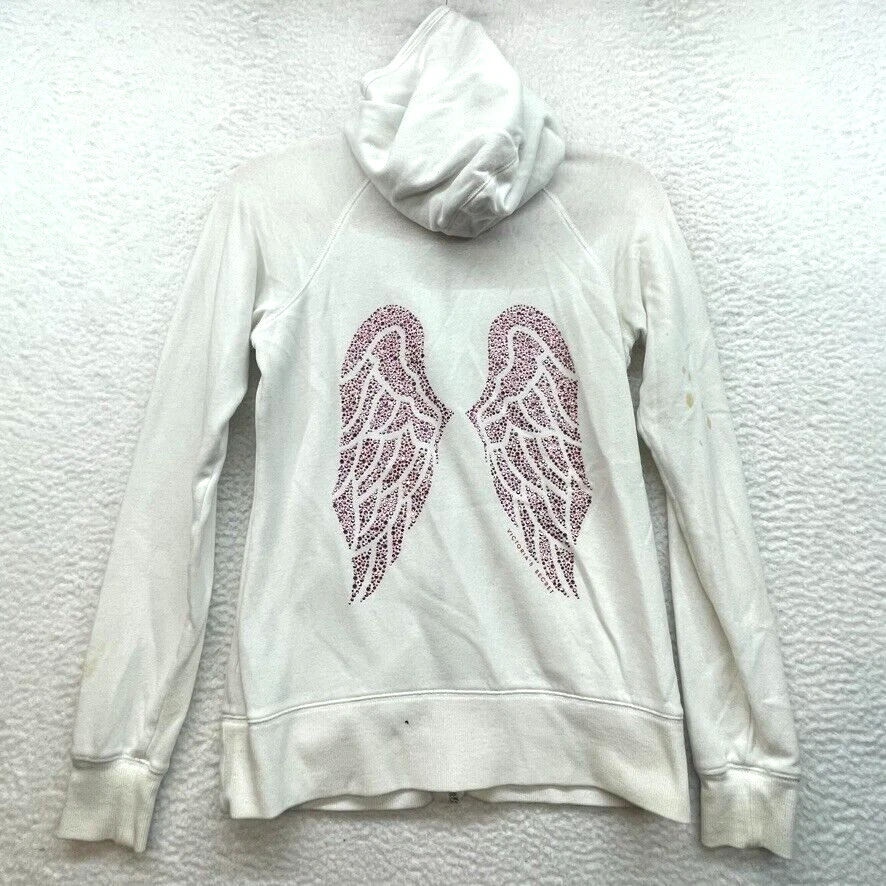 victoria-secret-vs angel wings bling full zip y2k hoodie