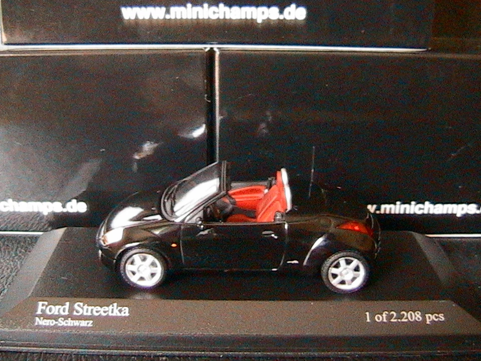 FORD STREET KA 2003 BLACK MINICHAMPS 400086431 1:43 STREETKA NERO SCHWARZ NOIRE - Photo 1/1