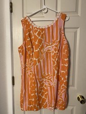 NWOT  Lilly Pulitzer for Target Shift Dress, Pink and Orange, Giraffes, Size 24W