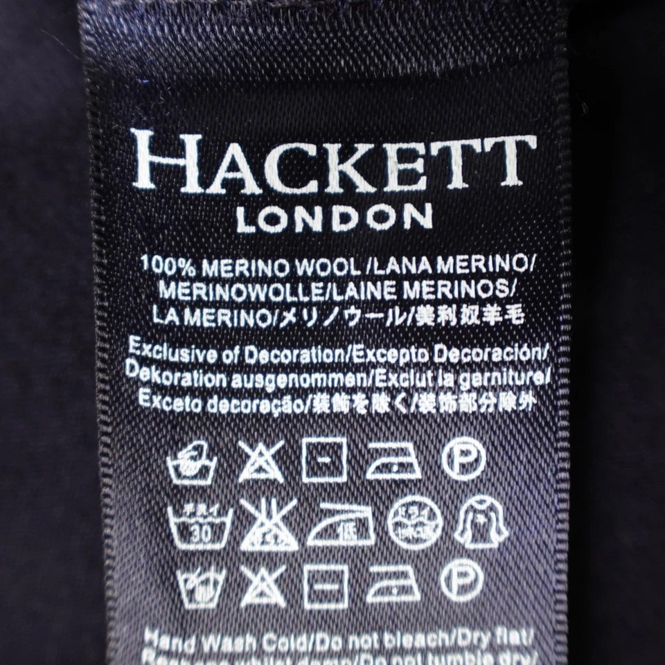 Hackett Waistcoat Vest 100% Wool Navy Blue Sleeveless Jumper Size XL Men's - Image 4 of 4