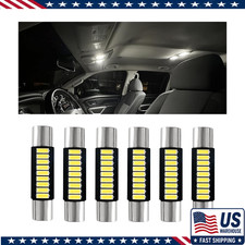 6pcs 28mm 29mm 6614f Festoon Led Car Bulb White 9-smd 4014 Chipscolor White