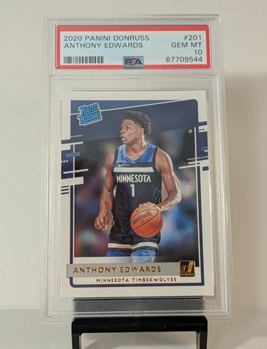 2020-21 Panini Donruss Anthony Edwards Rated Rookie PSA 10 Timberwolves