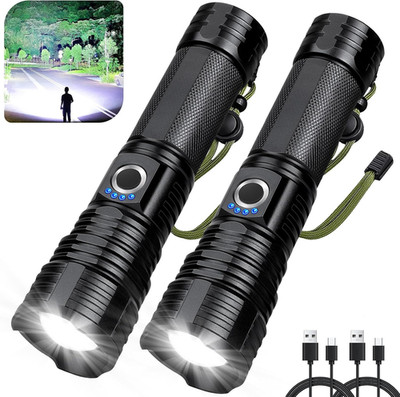 Rechargeable Flashlights High Lumens, 2Pack 99000 Lumen Super Bright LED Flashli