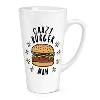 VerrüCkte Hamburger Mann Stars 483Ml Groß Latte Becher Fast Food Lustiger Witz