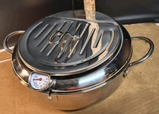 Deep Fryer Pot (°F), Japanese Tempura Small Deep Frying Pot With Fahrenheit  392