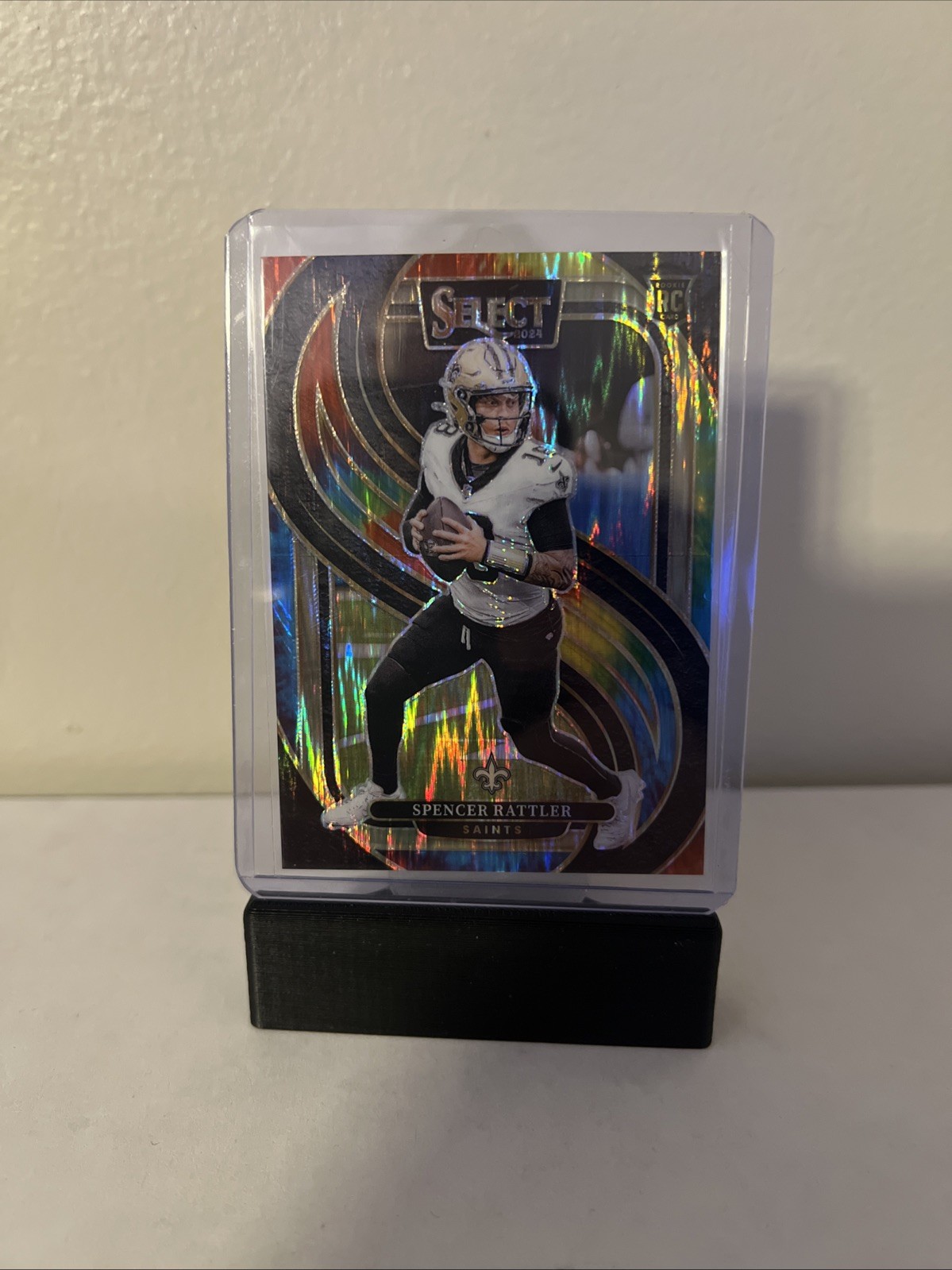 2024 Panini Select - Premier Level Spencer Rattler Tie Dye Shock Prizm /25 (RC)