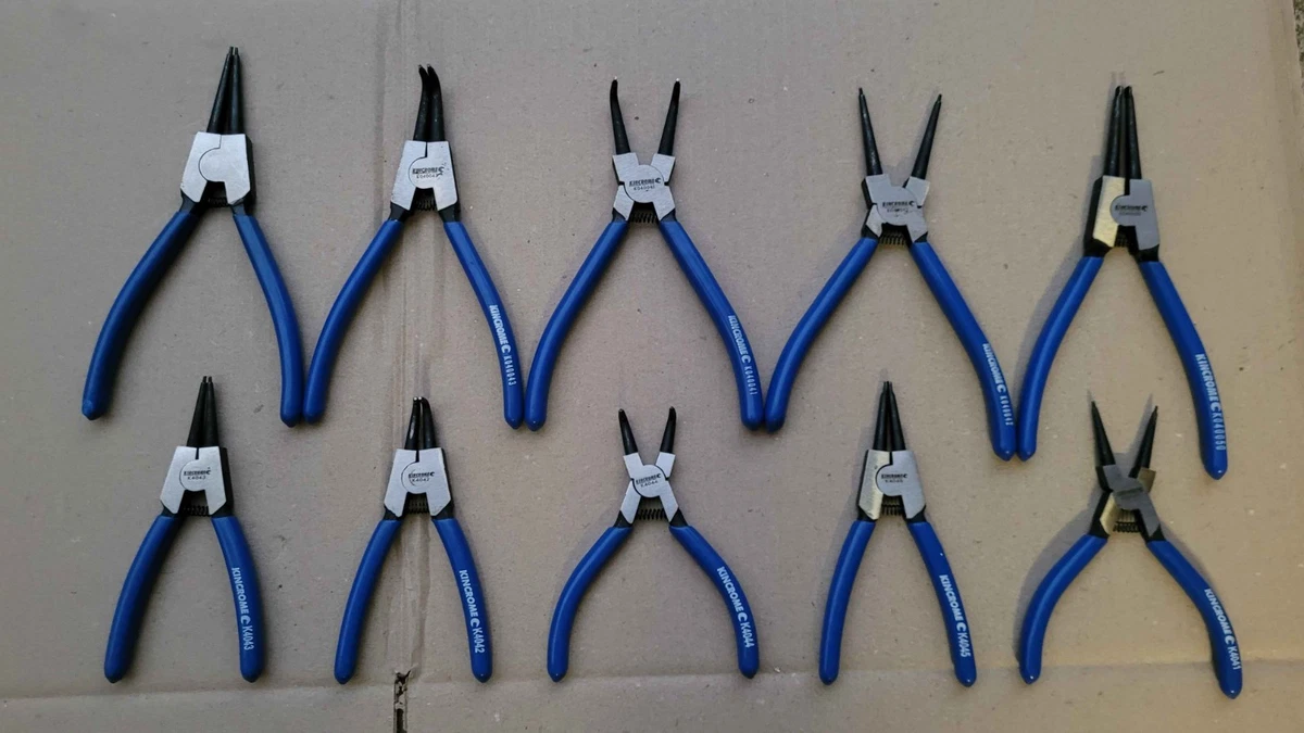 Kincrome 10PC 125MM & 175mm Straight & Bent Internal External Circlip Plier Sets