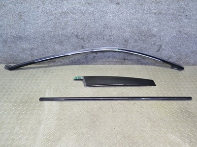 2006-2010 BMW E60 M5 535i FRONT LEFT DOOR WINDOW TRIM MOLDING PANEL SET