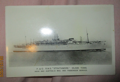 R.M.S.STRATHMORE P&O KREUZFAHRTSCHIFF RP POSTKARTE