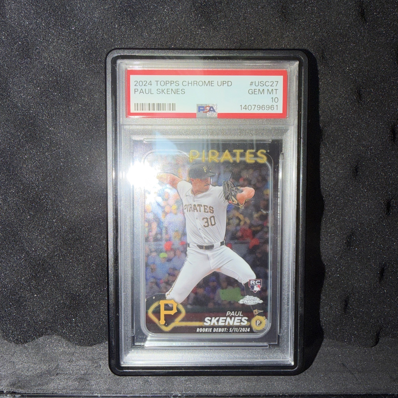 2024 Topps Chrome Update Paul Skenes RC Refractor #USC27 PSA 10 GEM MT Pirates