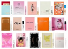 15 Women's Perfume Sample Vials Gift Set  Organza Bag Travel Size New in Cards