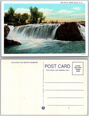 #ad Falls Sioux Falls SD Postcard $4.87