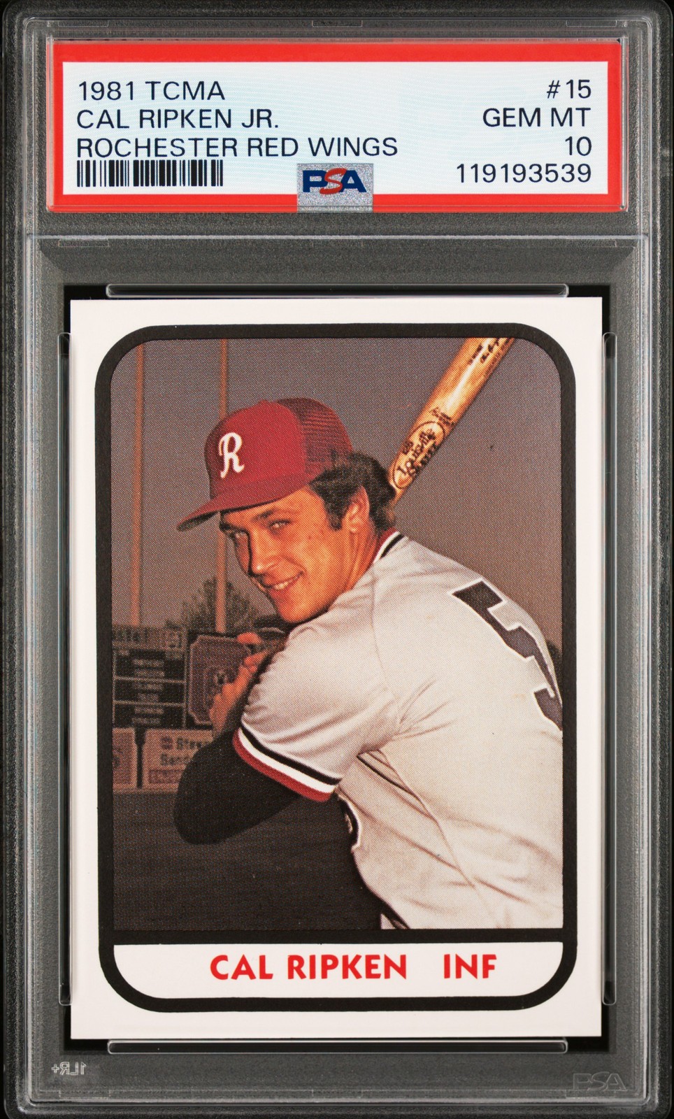 1981 TCMA ROCHESTER RED WINGS #15 CAL RIPKEN JR. PSA 10
