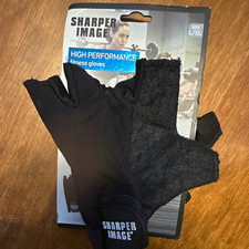 Sharper Image High Performance Half Finger Fitness Gloves Lxl Black Breathable Sharper Image High Performance Half Finger Fitness Gloves Lxl Black Breathable
