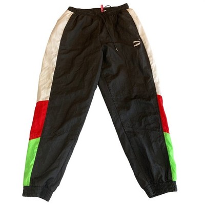 Puma Tailored For Sport Colorblock Track Pants Mens Medium Black White 596474-51