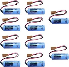 10-Pack BR-AG Battery 3V 1800mAh for BR-AG 3V Lithium Battery with Brown Plug