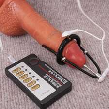E-Stim Shock Penis Plug Sounding Bondage Cock Ring with Powerbox Male Stimulator