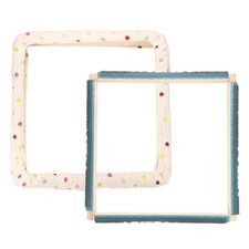 15.7" x 15.7" Beech Wood Square Punch Needle Frame, White