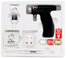 Universal Ear Piercing Kit with 20 Pairs Assorted April Crystal Diamond Studs of