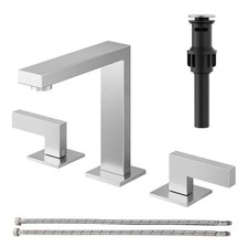 8 inch Widespread Bathroom Faucets for Sink 3 Brushed Nickel With pop up drain