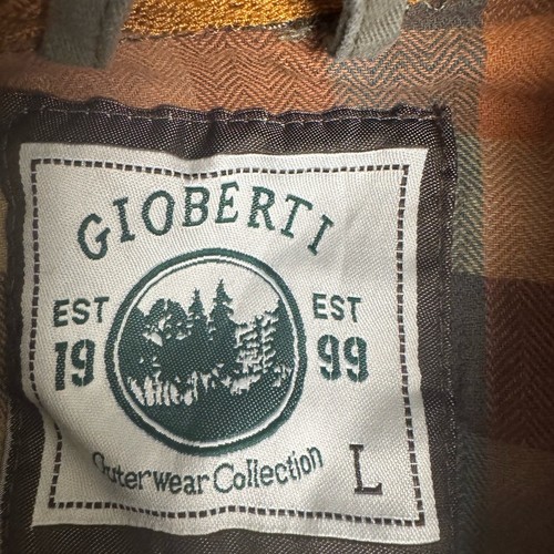 Gioberti Men's 100% Cotton Brushed and Soft Twill Shirt Jacket with Flannel - Picture 10 of 11