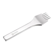3mm 5 Prong Leather Hole Stitching Punch Tool for Hand Sewing, White