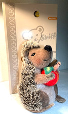 STEIFF SIGI HEDGEHOG MOHAIR ALPACA MUSIC BOX PLUSH DOLL BOX 2008 GERMANY 037092