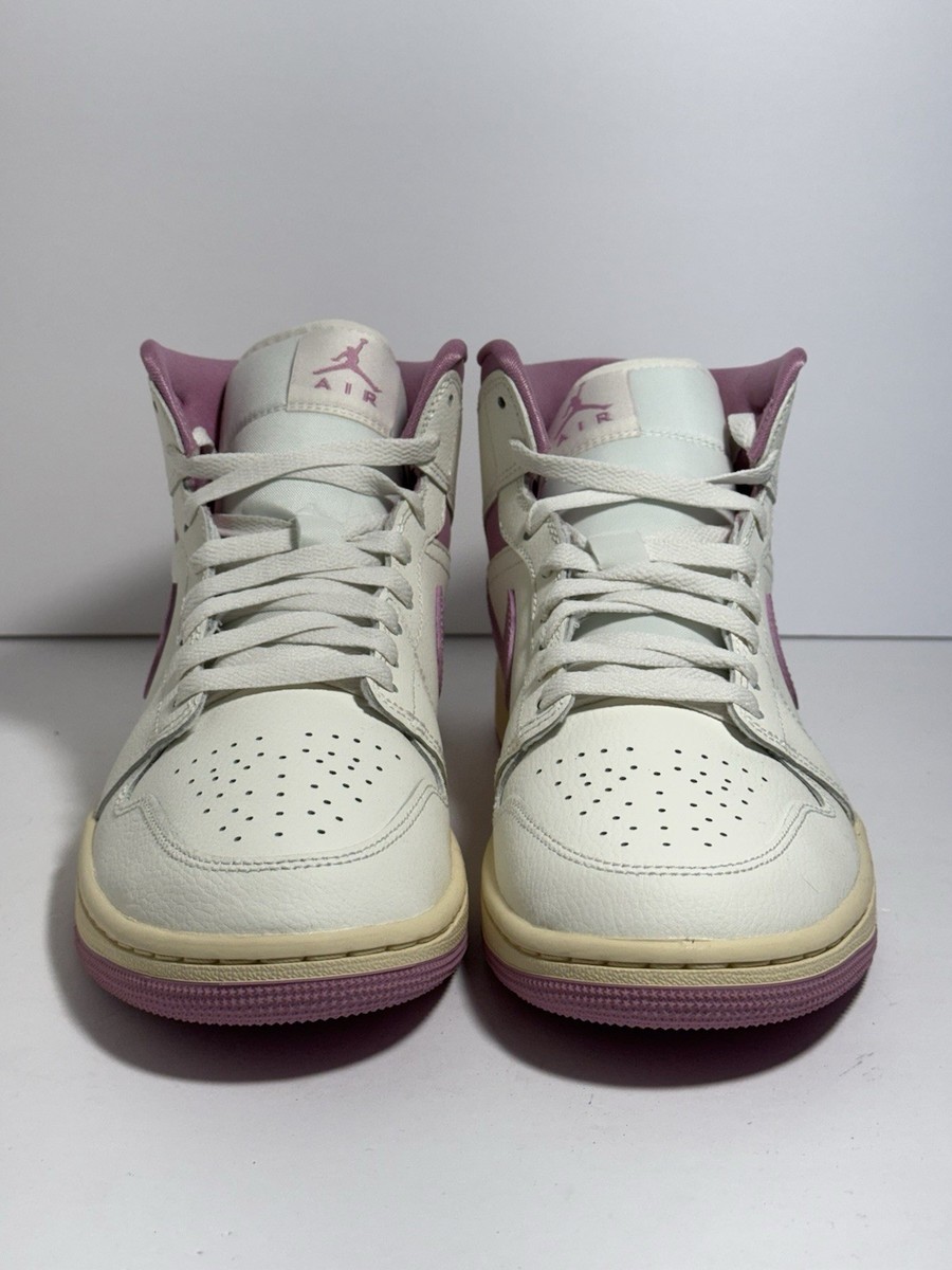 ◆正規品◆NIKE AIR JORDAN 1 MID SAIL ORCHID(W)◆関税/送料込 Nike Air Jordan 1 Mid Sail-Orchid Purple-Muslin Womens Size