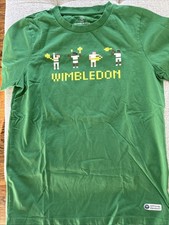 Wimbledon Tennis Tournament England Green Youth T-shirt Size 10-11yr
