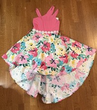 Speechless Kids Girls Blush Pink Lace Chest Tulle Layered High Low Dress Sz 14