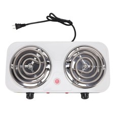 Electric Countertop Stove 2000W 2 Burner Easy Operation Overheat Protection BAJ
