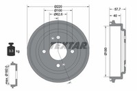 2X Bremstrommel Hinten Textar 94047000 FüR Hyundai