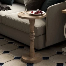 15 in. D x 15 in. W x 23.4 in. H Natural Brown Pedestal Small Drinking Wood End