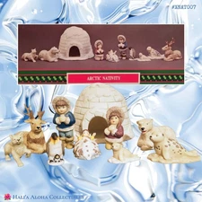 ❄️🎄VINTAGE House Of Lloyd 10pc ARCTIC NATIVITY Set (1994 Xmas Around the World)