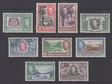BRITISH HONDURAS 1938 KGVI DEFIN PICTORIAL PART SET (x9) MINT (ID:746/D65973)