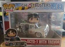 Funko Pop Rides Ghostbusters Afterlife Ecto-1 con figura de vinilo Trevor #83 nuevo en caja