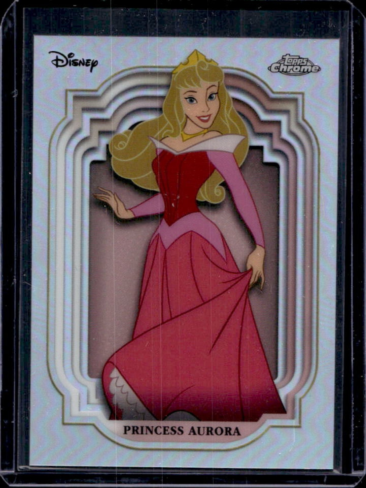 Aurora Sleeping Beauty trading card Disney gaming 2012#MM4  Disney Princess Aurora Gold Holographic Trading Card main image 2