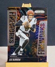 2025 Prizm #25 Joe Burrow Fireworks Insert Cincinnati Bengals Football Card