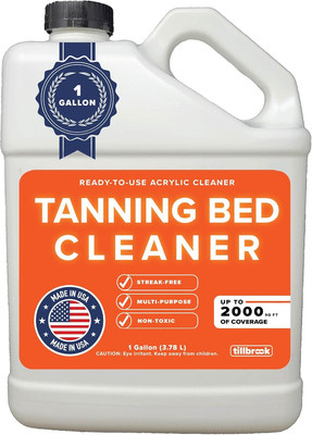 Tanning Bed Cleaner Acrylic Cleaner for Indoor Tanning Beds - Up to 2000 sq ft o