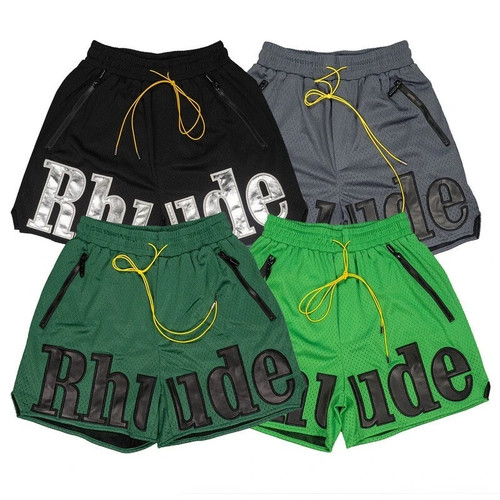 RHUDE Embroidered Breathable Shorts Multi-Pocket Daily Casual Sports Shorts